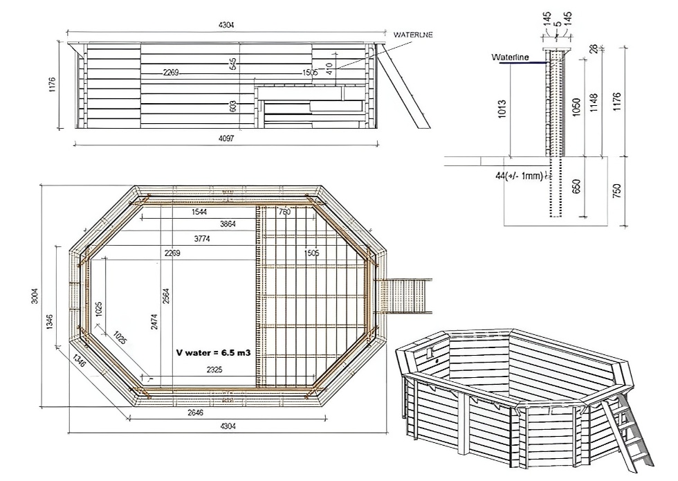 Le kit Altanka NEMO 4,3 x 3 m comprend :