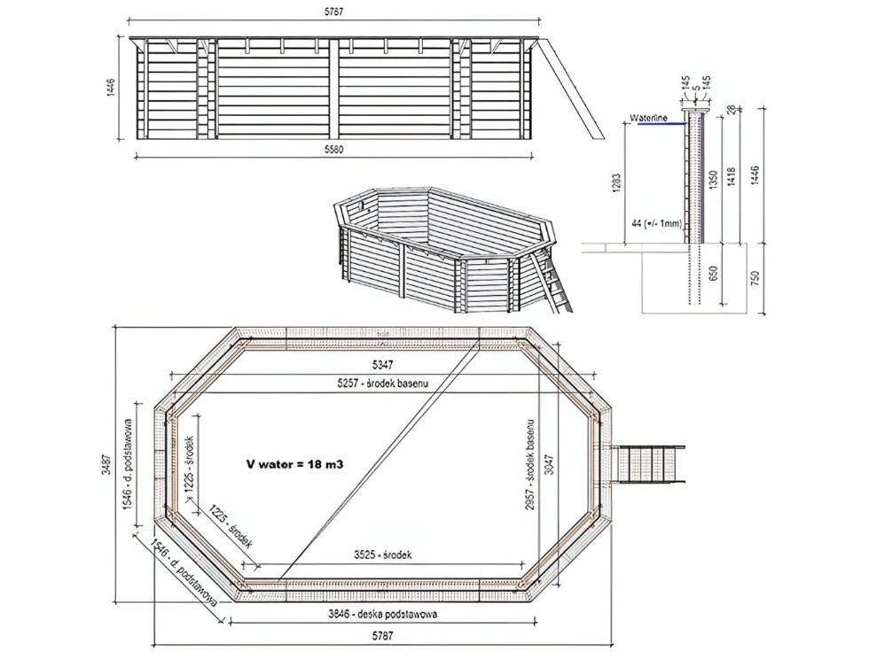 Le kit Altanka NEMO 579 x 349 x 145 cm comprend :