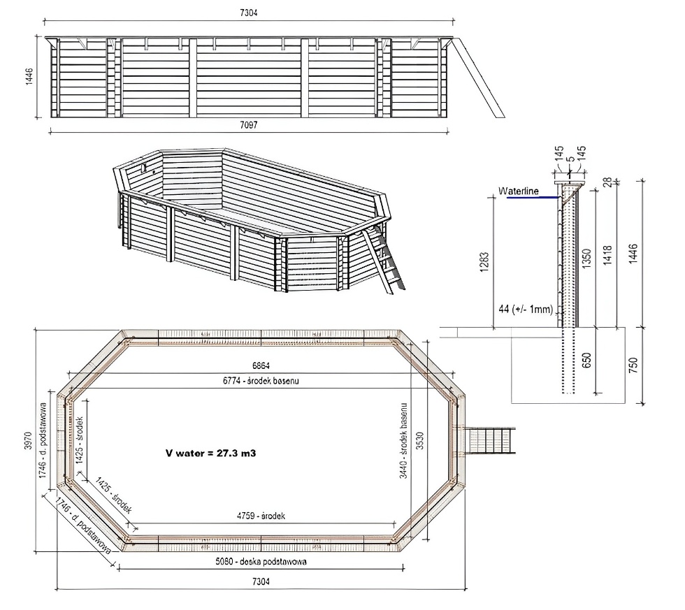 Le kit Altanka NEMO 7,3 x 3,97 x 1,45 m comprend :