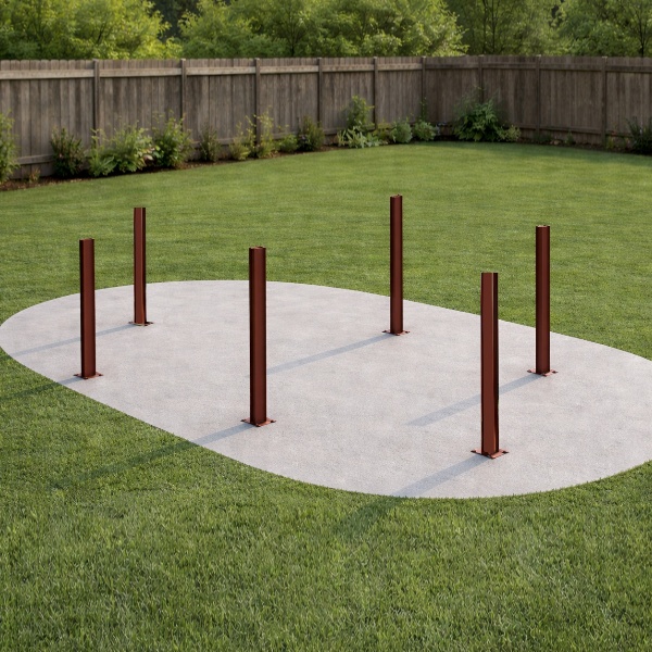 Fixation IPN à sceller : une stabilité maximale pour la piscine Altanka AQUA 610 x 285 cm