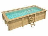 Piscine bois Altanka AQUA rectangulaire 6,1 x 2,85m H 1,31m liner sable, ancrage beton - Autre vue