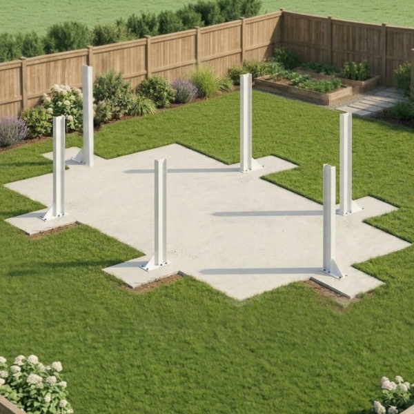 Contenu du kit Altanka AQUA : filtration, liner et système de fixation à visser