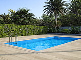 Piscine bois Altanka AQUA rectangulaire 7,0 x 3,75m H 1,45m liner bleu, ancrage beton - Autre vue