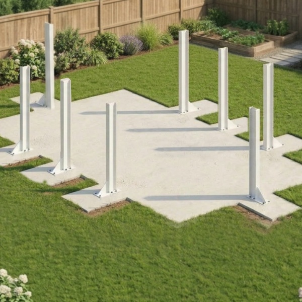 Fixation à visser : montage stable et démontable pour la piscine Altanka AQUA