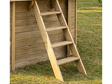 Kit Echelle bois exterieure UBBINK 4 marches pour piscine - Autre vue