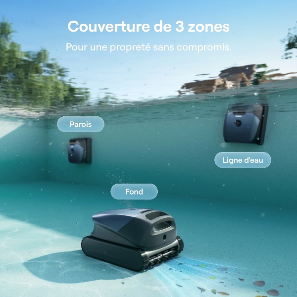 Robot piscine sans fil Beatbot SORA P1 : nettoyage fond, parois et ligne d'eau en autonomie