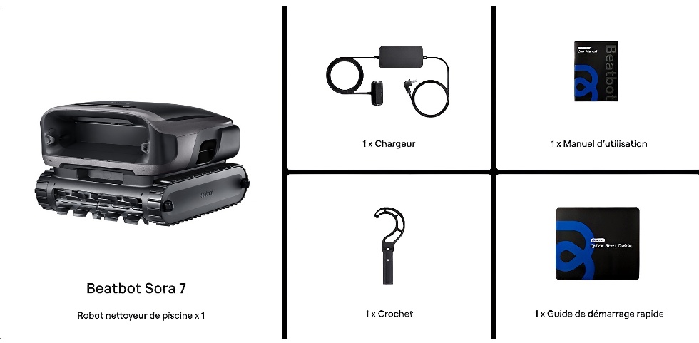 Le robot piscine Beatbot SORA P7 comprend