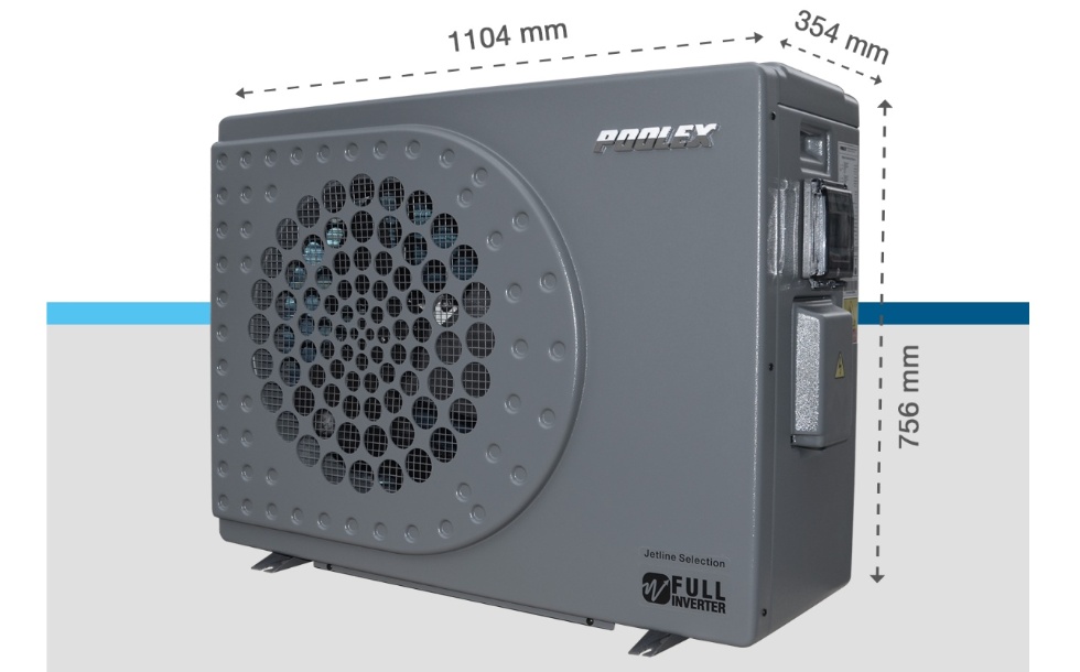 La pompe à chaleur Poolex Jetline Selection Fi 210 est livrée avec :