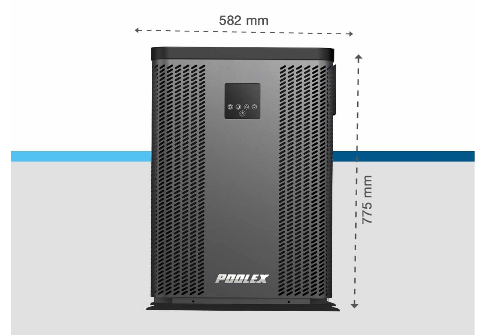 La pompe à chaleur Poolex Silverline Top Fi 120 est livrée avec :