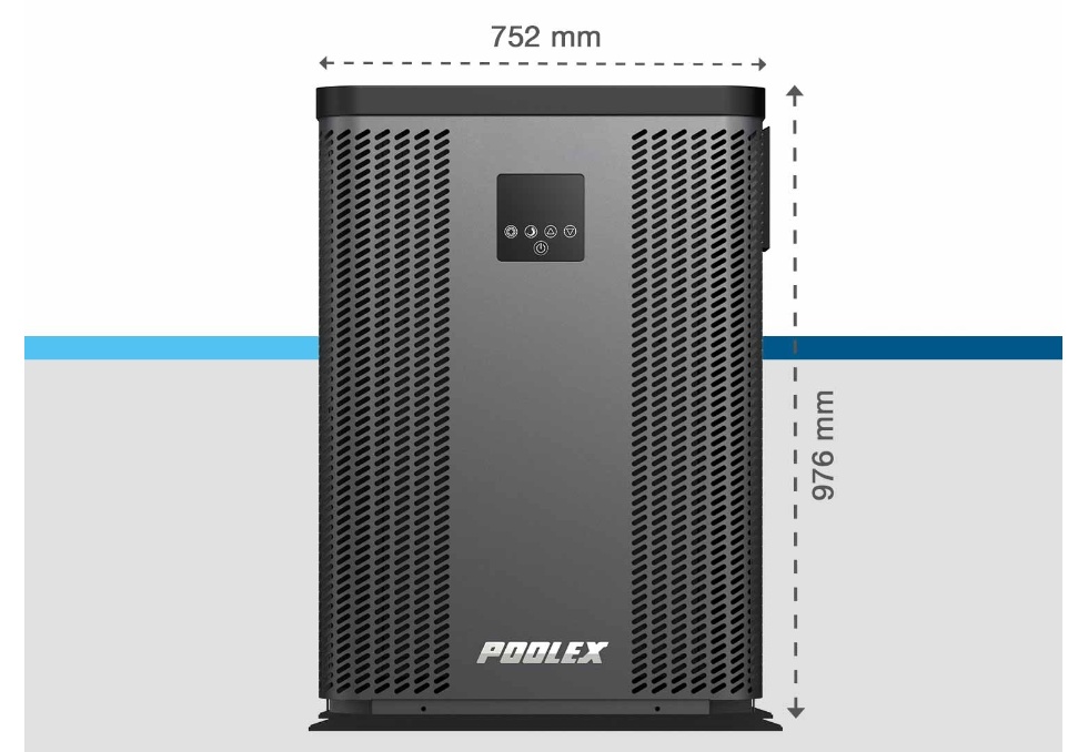 La pompe à chaleur Poolex Silverline Top Fi 250T est livrée avec :