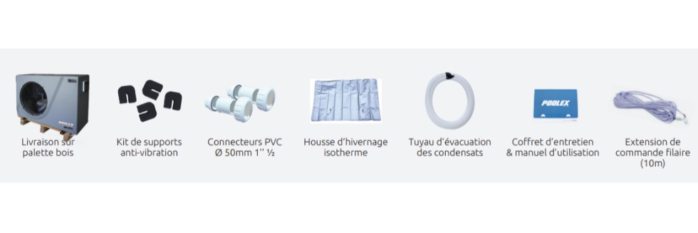 Contenu du kit et raccordement de la Poolex Silverline FI 300 Triphasé
