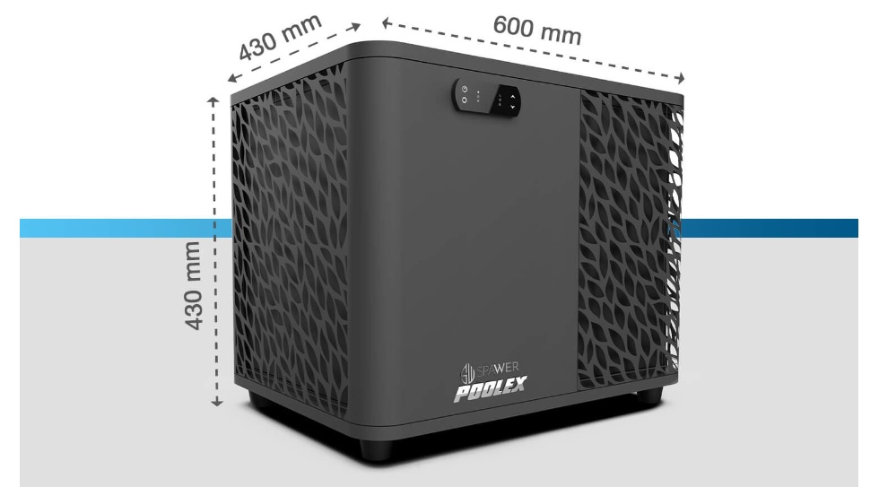 Format compact et raccordement Ø 32/38 mm : une intégration facilitée pour votre spa