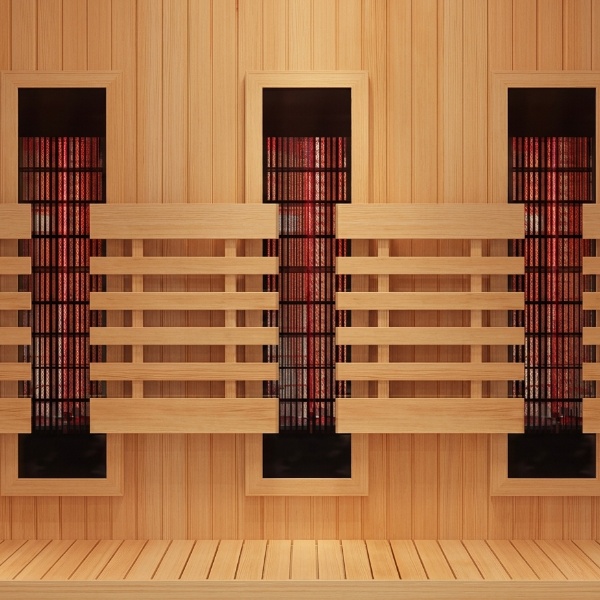 Sauna infrarouge 2 places en Hemlock canadien : matériaux et conception