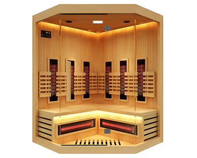 Sauna infrarouge d'angle 2 places France Sauna SENSE IR 2C