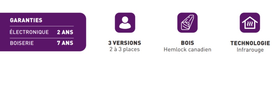 Garanties Poolstar et informations pratiques pour le sauna infrarouge SENSE SN-SENSEIR-2C