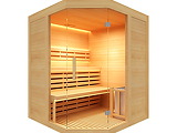 Sauna d'angle traditionnel vapeur SENSE 3 places France Sauna