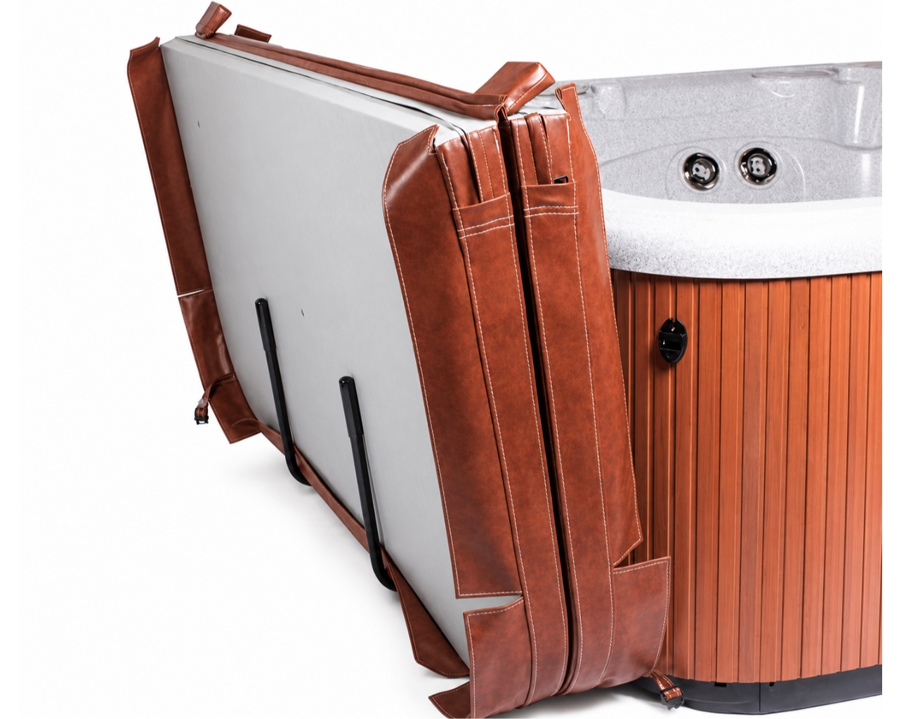 Leve-couverture spa PoolStyle Cover Caddy a verins a gaz