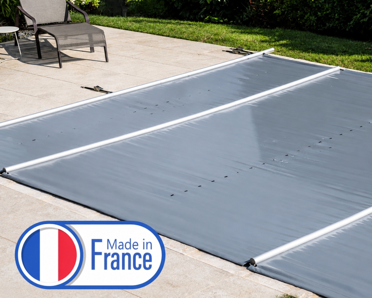 Couverture a barres piscine Aqualux Coverkit extension 1 x 3m NF P90-308
