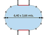 Piece detachee piscine TOI Profil de transition Blanc 4402 pour piscine acier ovale - Autre vue