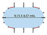 Piece detachee piscine TOI Profil de transition Blanc 4402 pour piscine acier ovale - Autre vue