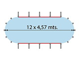 Piece detachee piscine TOI Profil de transition Blanc 4402 pour piscine acier ovale - Autre vue