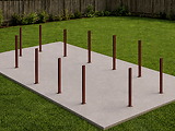 Piscine bois Altanka AQUA rectangulaire 10,2 x 5,2 m H. 1,45 m liner gris, ancrage beton - Autre vue