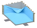 Piscine bois Altanka AQUA rectangulaire 10,2 x 5,2 x 1,45 m liner bleu, pose sur dalle - Autre vue