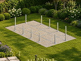 Piscine bois Altanka AQUA rectangulaire 10,2 x 5,2 m H. 1,45 m liner gris, sans dalle beton - Autre vue