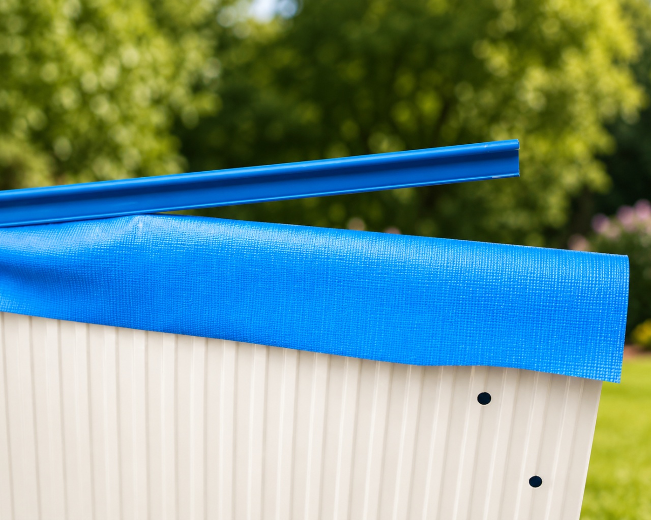 Rail accroche liner TOI PL Bleu 95 cm profil pour fixation liner piscine hors-sol