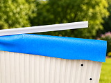Rail accroche liner TOI PBS Blanc 142,5 cm profil pour fixation liner piscine hors-sol