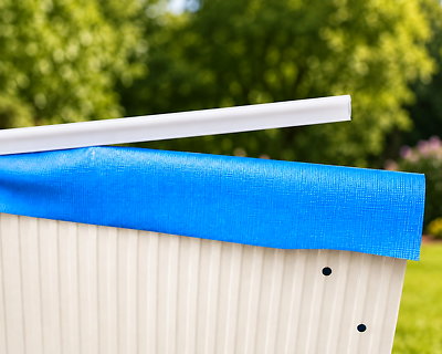 Rail accroche liner TOI PBS Blanc 142,5 cm profil pour fixation liner piscine hors-sol