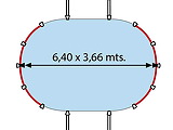 Piece detachee piscine TOI Profil de transition inferieur PCM 14382 pour piscine acier ovale - Autre vue