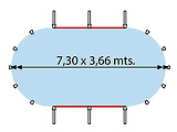 Piece detachee piscine TOI Profil de transition 4401 pour piscine acier ovale - Autre vue