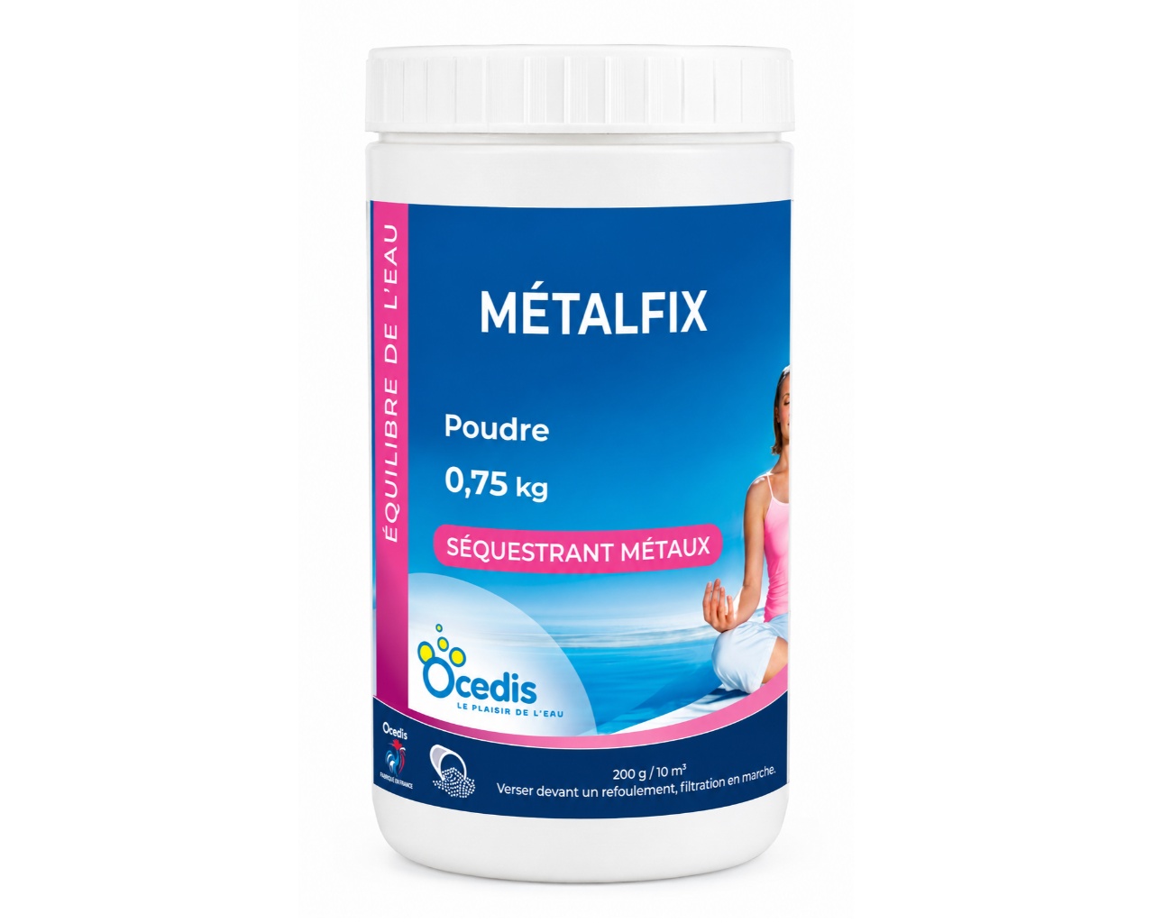 Traitement piscine Sequestrant Metaux OCEDIS METALFIX poudre 0,75 kg