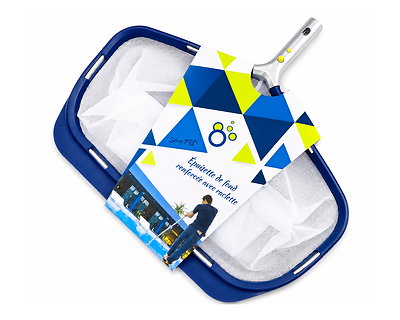 Épuisette de fond piscine OCEDIS Série PRO métal avec raclette et filet nylon micro-mesh