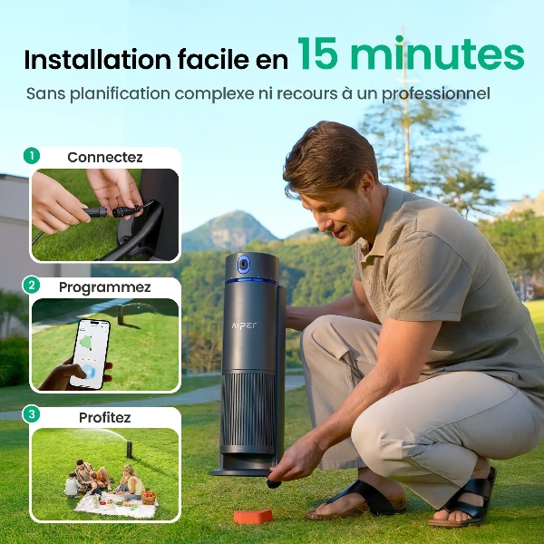 Contenu du kit et mise en place rapide de l'Aiper IrriSense 2