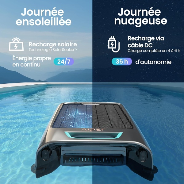 EcoSurfer S2 : skimmer solaire sans fil pour un nettoyage de surface continu