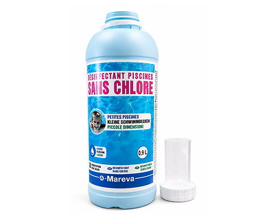 Traitement piscine sans chlore Mareva REVACIL 900 ml avec bouchon doseur