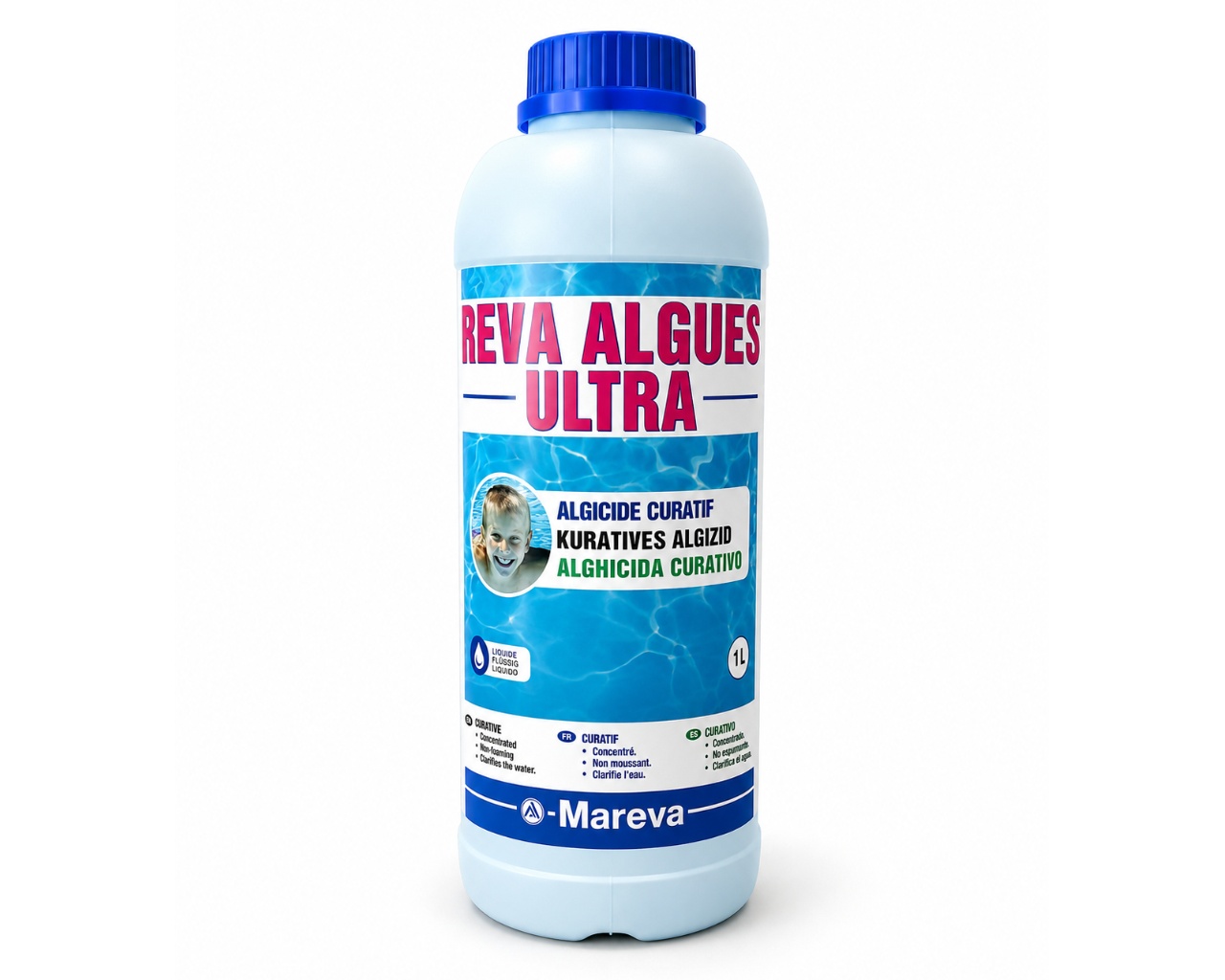 Traitement piscine anti-algues Mareva REVA Algues Ultra 1 L